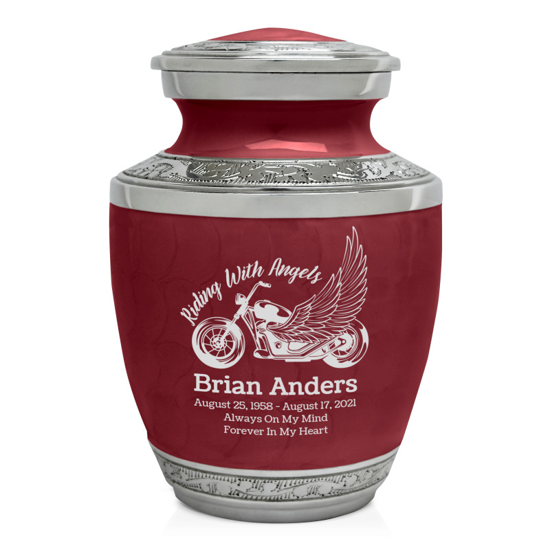 Riding with Angels Motorcycle Sharing Urn - Rose Red