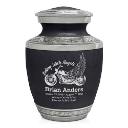 Riding with Angels Motorcycle Sharing Urn - Ebony Black