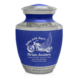 Riding with Angels Motorcycle Sharing Urn - Royal Blue
