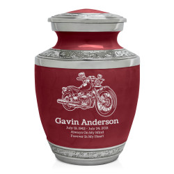 Motorcycle II Sharing Urn - Rose Red