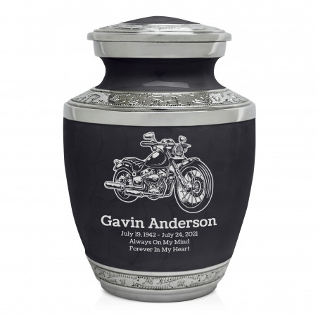 Motorcycle II Sharing Urn - Ebony Black