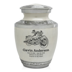 Motorcycle II Sharing Urn - Radiant White