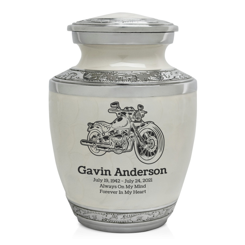 Motorcycle II Sharing Urn - Radiant White