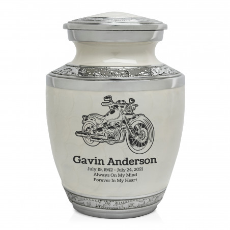 Motorcycle II Sharing Urn - Radiant White