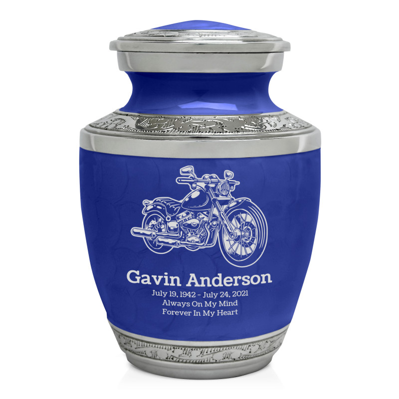 Motorcycle II Sharing Urn - Royal Blue