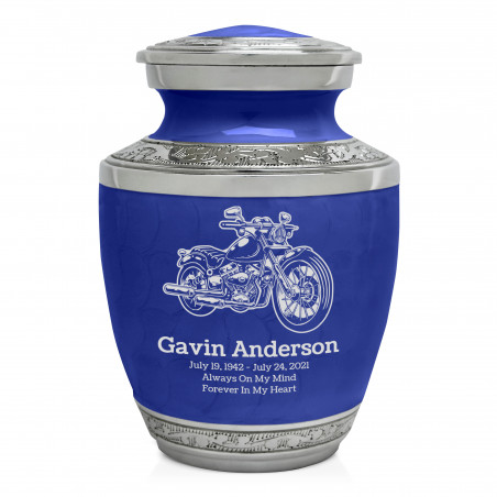 Motorcycle II Sharing Urn - Royal Blue