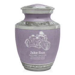 3 Wheel Motorcycle Sharing Urn - Regal Purple