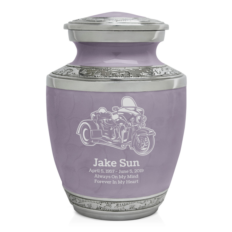 3 Wheel Motorcycle Sharing Urn - Regal Purple