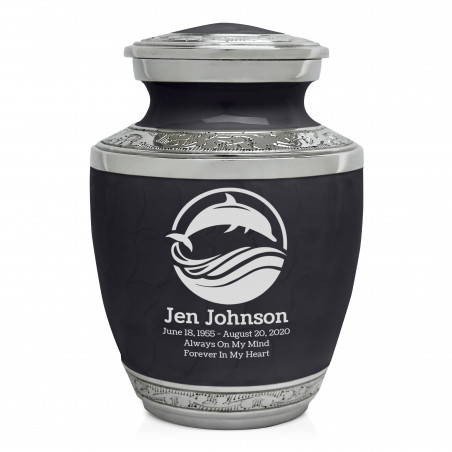 Dolphin Sharing Urn - Ebony Black