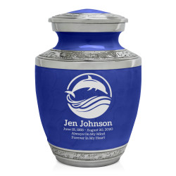 Dolphin Sharing Urn - Royal Blue