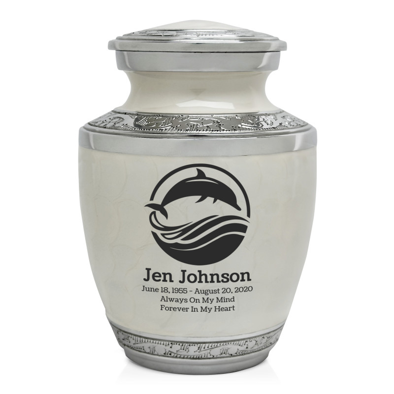 Dolphin Sharing Urn - Radiant White