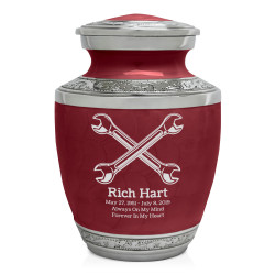 Mechanic Wrench Sharing Urn - Rose Red