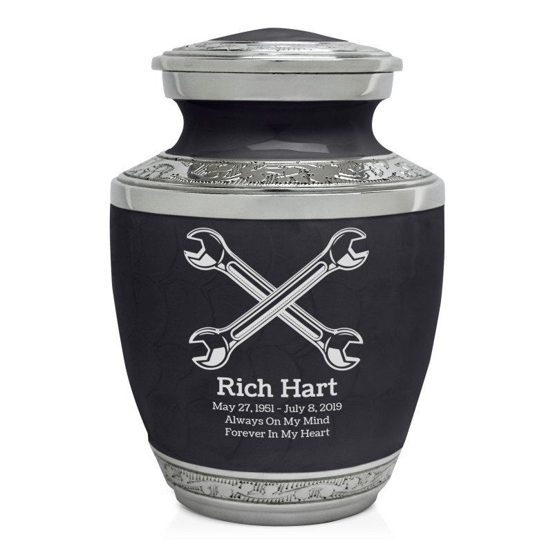 Mechanic Wrench Sharing Urn - Ebony Black