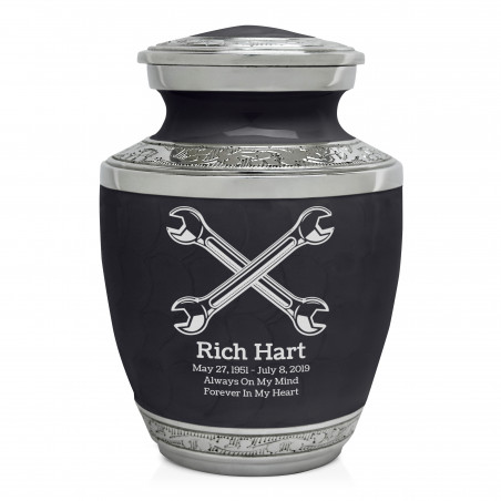 Mechanic Wrench Sharing Urn - Ebony Black