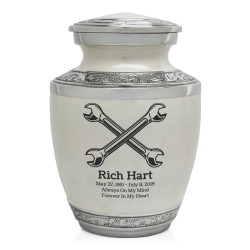 Mechanic Wrench Sharing Urn - Radiant White