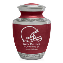 Football Helmet Sharing Urn - Rose Red