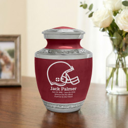 Football Helmet Sharing Urn - Rose Red