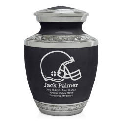 Football Helmet Sharing Urn - Ebony Black