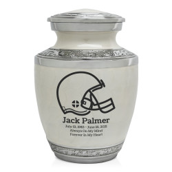 Football Helmet Sharing Urn - Radiant White