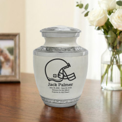 Football Helmet Sharing Urn - Radiant White