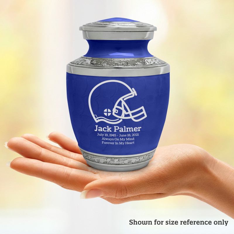 Football Helmet Sharing Urn - Royal Blue
