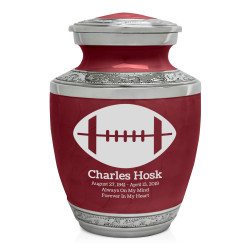 Football Sharing Urn - Rose Red