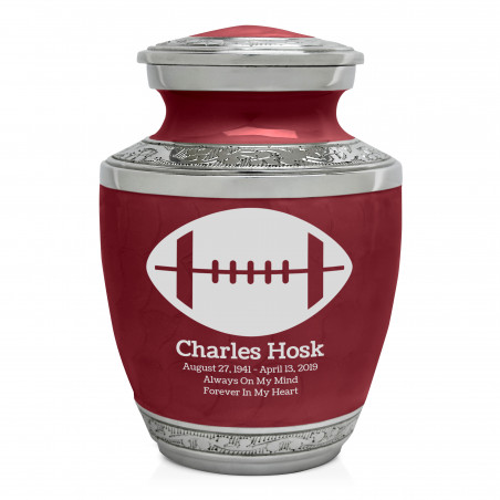 Football Sharing Urn - Rose Red