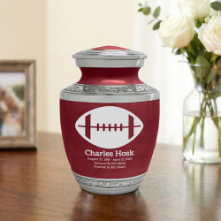 Football Sharing Urn - Rose Red