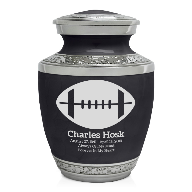 Football Sharing Urn - Ebony Black