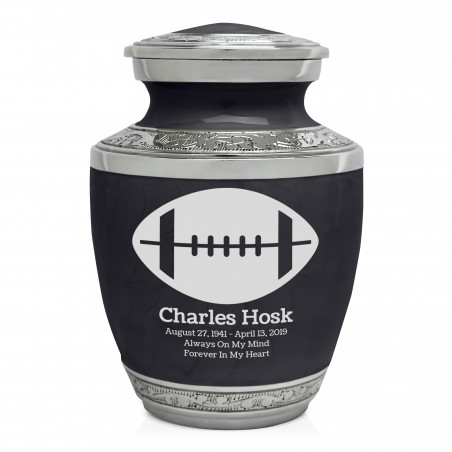 Football Sharing Urn - Ebony Black