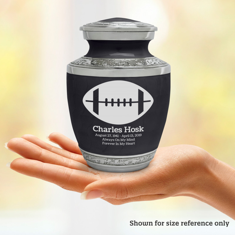 Football Sharing Urn - Ebony Black