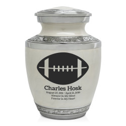 Football Sharing Urn - Radiant White