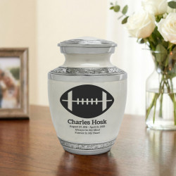 Football Sharing Urn - Radiant White