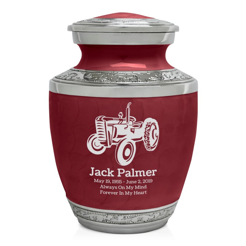 Classic Tractor Sharing Urn - Rose Red