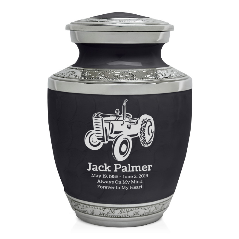 Classic Tractor Sharing Urn - Ebony Black