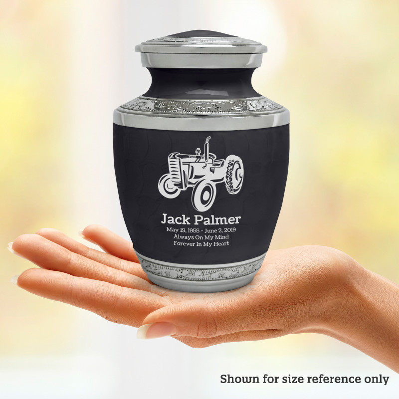 Classic Tractor Sharing Urn - Ebony Black