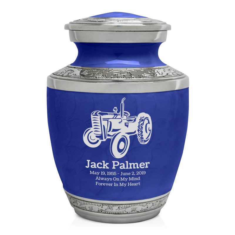 Classic Tractor Sharing Urn - Royal Blue