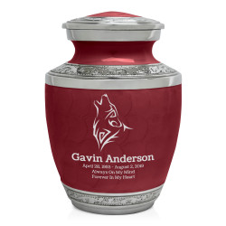 Wolf Sharing Urn - Rose Red