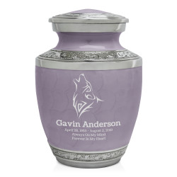 Wolf Sharing Urn - Regal Purple
