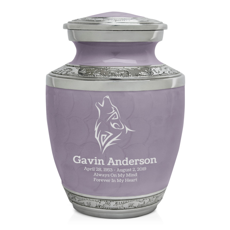 Wolf Sharing Urn - Regal Purple