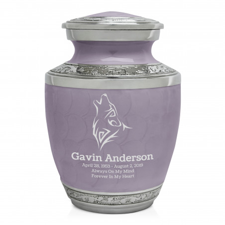 Wolf Sharing Urn - Regal Purple