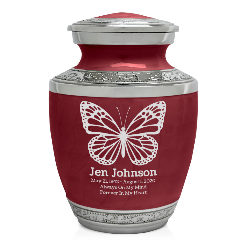 Butterfly Sharing Urn - Rose Red