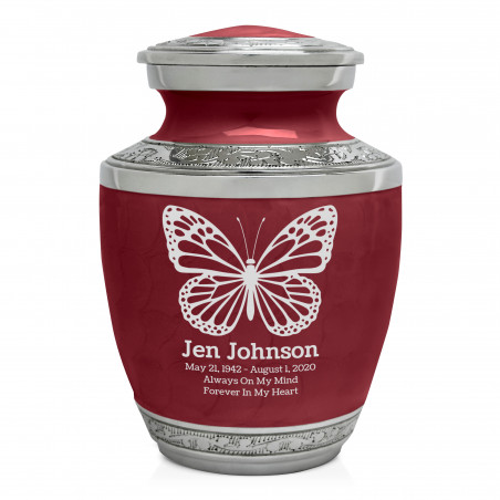 Butterfly Sharing Urn - Rose Red