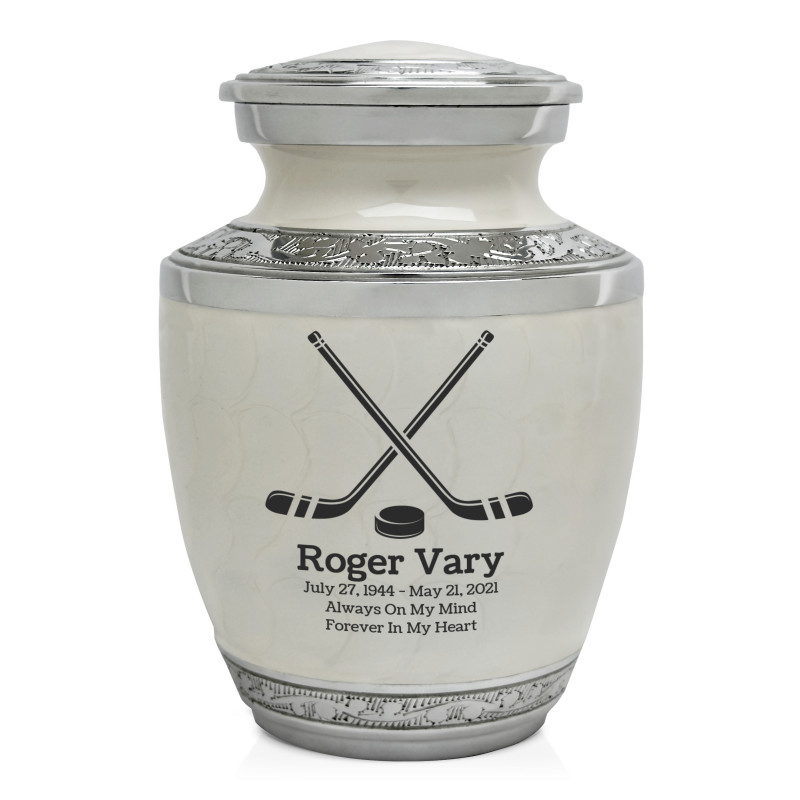 Hockey Sharing Urn - Radiant White