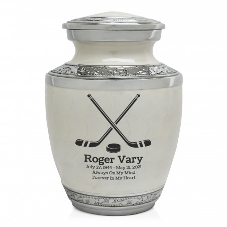 Hockey Sharing Urn - Radiant White
