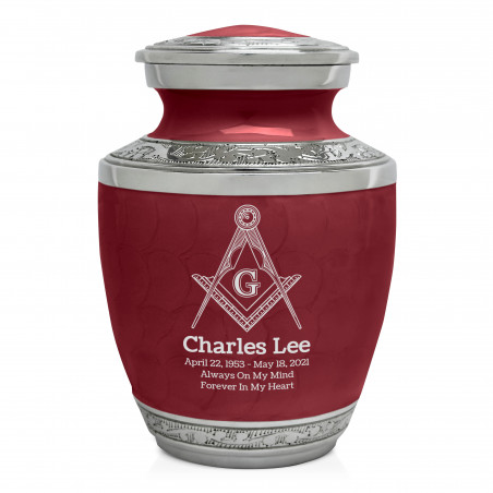 Masonic Sharing Urn - Rose Red