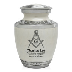 Masonic Sharing Urn - Radiant White