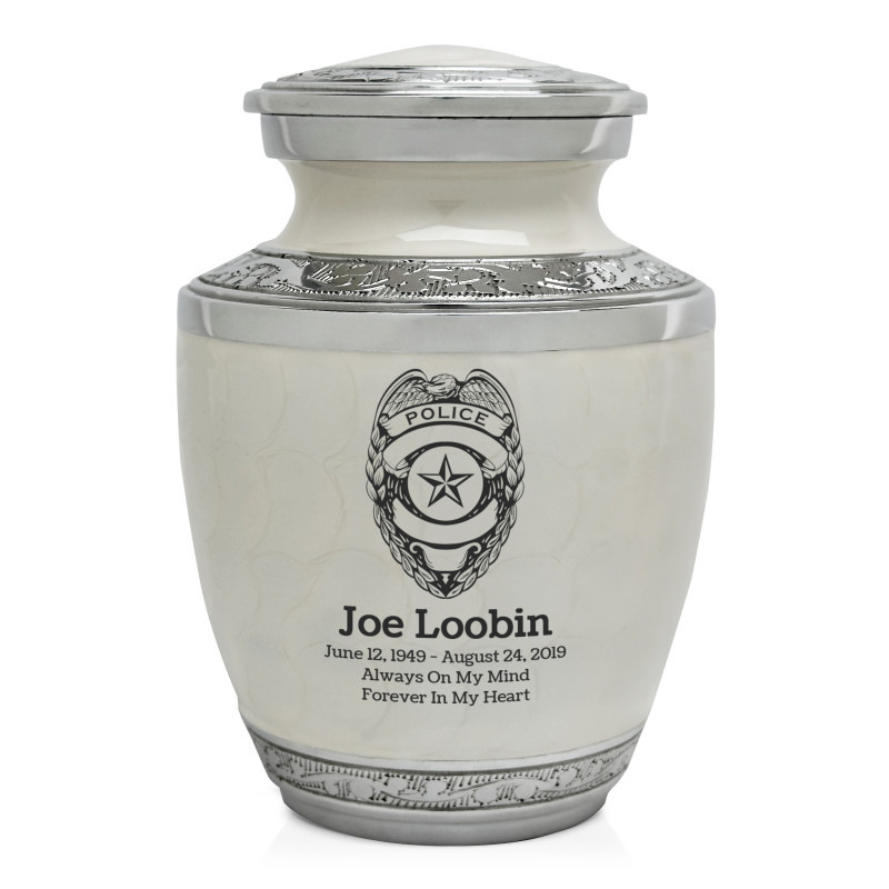 Police Sharing Urn - Radiant White