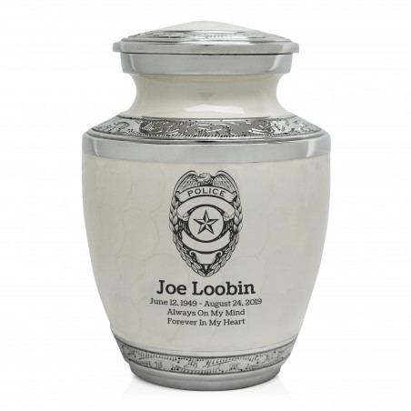 Police Sharing Urn - Radiant White