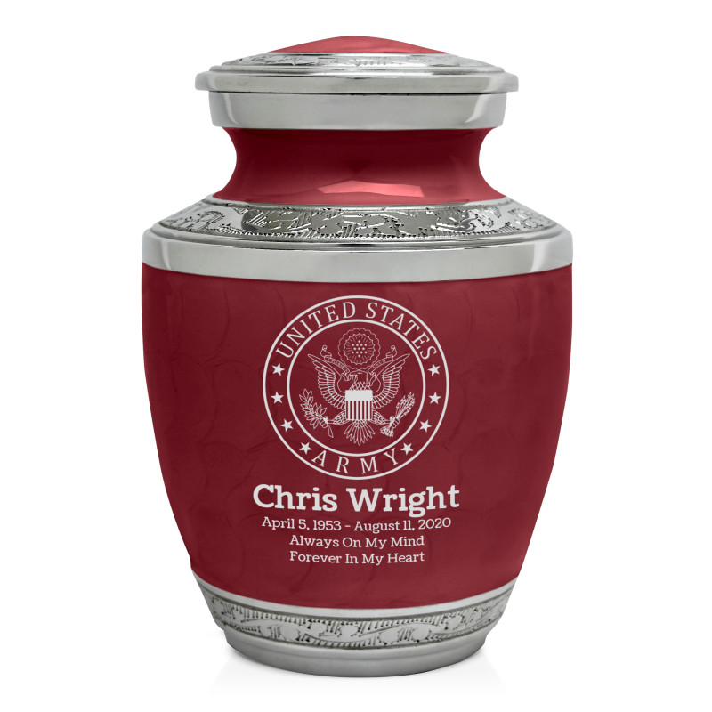 Army Sharing Urn - Rose Red